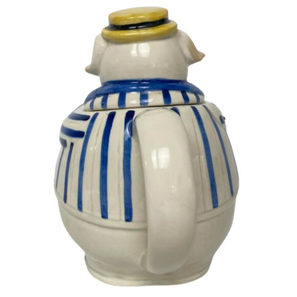 Vintage Hand Painted Teapot Musician Pig Playing Saxophone Jazz Vintage Japan - Picture 8 of 16